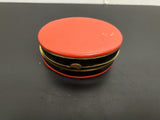 Vtg Windup Bradley Travel  Alarm Clock Encased in Red Holder-Made in Germany VF