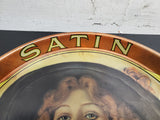 Vintage Advertising Tin Serving Tray Satin Turkish Blend Cigarettes lady w/Hat
