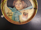 Vintage Advertising Tin Serving Tray Satin Turkish Blend Cigarettes lady w/Hat