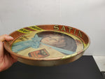 Vintage Advertising Tin Serving Tray Satin Turkish Blend Cigarettes lady w/Hat