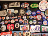 Rare Political Button Collection-Nixon Kennedy Reagan Clinton Carter & Many More