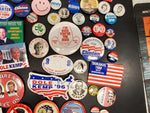 Rare Political Button Collection-Nixon Kennedy Reagan Clinton Carter & Many More