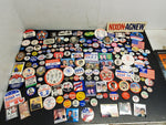 Rare Political Button Collection-Nixon Kennedy Reagan Clinton Carter & Many More