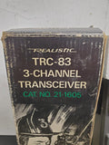 Vtg Realistic TRC-83 3Channel Transceiver Militaria Walkie-Talkie w/ OriginalBox
