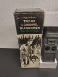 Vtg Realistic TRC-83 3Channel Transceiver Militaria Walkie-Talkie w/ OriginalBox