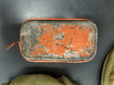 Vtg WWII First Aid Packet, US Gov't Carlisle Model Wound Tin + Medical Pouches