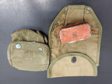 Vtg WWII First Aid Packet, US Gov't Carlisle Model Wound Tin + Medical Pouches