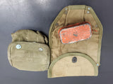 Vtg WWII First Aid Packet, US Gov't Carlisle Model Wound Tin + Medical Pouches
