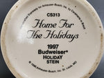 1997 Anheuser-Busch Budweiser Holiday Stein Home For The Holidays Clydesdales
