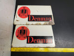 Vtg Pair Of Metal Denman Tires Gas Station Signs Display Advertising Unique