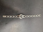 Connections Women's Wristwatch #4989 Silver Band & Bezel Dark Gray Face Classy