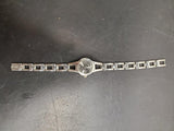 Connections Women's Wristwatch #4989 Silver Band & Bezel Dark Gray Face Classy