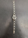 Connections Women's Wristwatch #4989 Silver Band & Bezel Dark Gray Face Classy