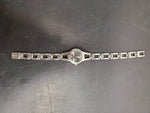 Connections Women's Wristwatch #4989 Silver Band & Bezel Dark Gray Face Classy