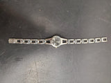 Connections Women's Wristwatch #4989 Silver Band & Bezel Dark Gray Face Classy