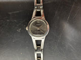 Connections Women's Wristwatch #4989 Silver Band & Bezel Dark Gray Face Classy