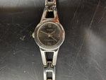 Connections Women's Wristwatch #4989 Silver Band & Bezel Dark Gray Face Classy
