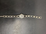 Connections Women's Wristwatch #4989 Silver Band & Bezel Dark Gray Face Classy