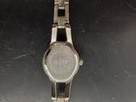 Connections Women's Wristwatch #4989 Silver Band & Bezel Dark Gray Face Classy