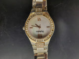 Style & Co. Women's Wristwatch Silver Band W/Diamond Accents-Diamond Bezel Nice
