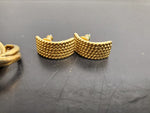 Collection of 3 Pairs of Women's Earrings-Hannah-Gold Cubic Zirconia Glass Stone