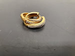 Collection of 3 Pairs of Women's Earrings-Hannah-Gold Cubic Zirconia Glass Stone