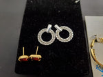 Collection of 9 Pairs of Women's Earrings-Cubic Zirconia Signature Studio Nice