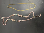 Gorgeous Lot of 3 Women's Necklaces Faux Gold Pearl Flower Pendant Classy