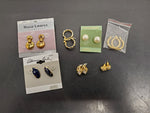 Gorgeous Collection 7 Pairs Women's Earrings Maggie Lawrence Faux Gold Diamond