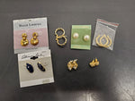 Gorgeous Collection 7 Pairs Women's Earrings Maggie Lawrence Faux Gold Diamond