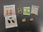 Gorgeous Collection 7 Pairs Women's Earrings Maggie Lawrence Faux Gold Diamond