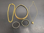 Gorgeous Lot of 3 Women's Necklaces & 2 Bracelets Gold Heart Pendant PresentNice