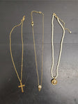 Gorgeous Collection 3 Women's Necklaces & Pendants Gold Chain Gold Cross Present