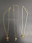 Gorgeous Collection 3 Women's Necklaces & Pendants Gold Chain Gold Cross Present
