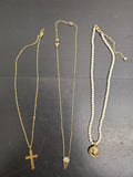 Gorgeous Collection 3 Women's Necklaces & Pendants Gold Chain Gold Cross Present