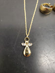 Gorgeous Gold Angel Women's Pendant/Necklace & 3 Pairs Earrings Silver/Gold Nice