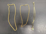 Gorgeous Lot of 3 Women's Faux Gold Necklaces Avon Pendant w/Blue Stone Present!