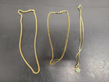 Gorgeous Lot of 3 Women's Faux Gold Necklaces Avon Pendant w/Blue Stone Present!