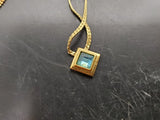 Gorgeous Lot of 3 Women's Faux Gold Necklaces Avon Pendant w/Blue Stone Present!