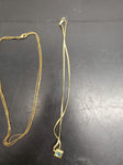 Gorgeous Lot of 3 Women's Faux Gold Necklaces Avon Pendant w/Blue Stone Present!