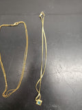 Gorgeous Lot of 3 Women's Faux Gold Necklaces Avon Pendant w/Blue Stone Present!