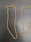 Gorgeous Lot of 3 Women's Faux Gold Necklaces Avon Pendant w/Blue Stone Present!
