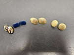 Gorgeous Lot of 4 Women's Ornate Earrings Faux Gold Blue Stone Unique DesignGift
