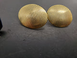 Gorgeous Lot of 4 Women's Ornate Earrings Faux Gold Blue Stone Unique DesignGift