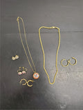 Gorgeous Lot Women's Jewelry-2 Necklaces 1 w/Pendant 4Pairs of Stunning Earrings