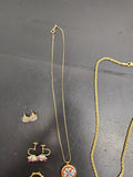 Gorgeous Lot Women's Jewelry-2 Necklaces 1 w/Pendant 4Pairs of Stunning Earrings