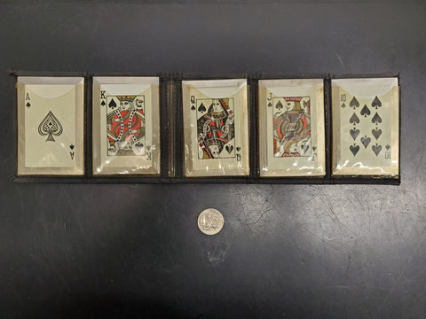 Royal Straight Flush of Spades Metal Throwing Cards 5  10 DO NOT LIST ON EBAY!!