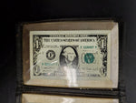 6 Metal Throwing Cards with US Currency-$1,5,10,20,50 & 100