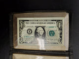 6 Metal Throwing Cards with US Currency-$1,5,10,20,50 & 100