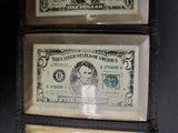 6 Metal Throwing Cards with US Currency-$1,5,10,20,50 & 100